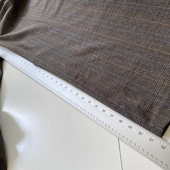 NWT Lane Bryant Classic Trousers Brown Plaid Tailored Stretch 90s Plus Size 28 - Picture 12 of 13